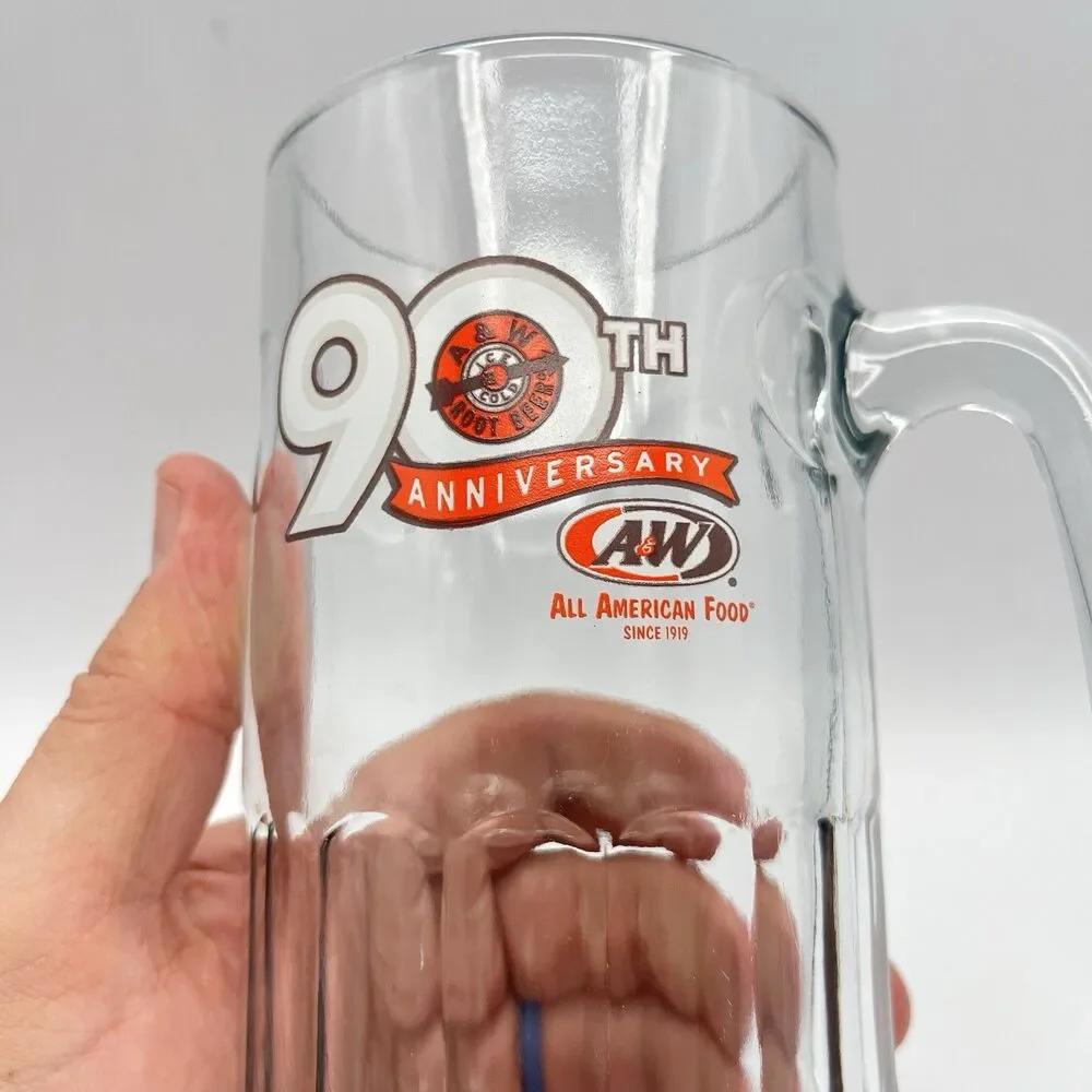 Vintage - A&W Root Beer 90th Anniversary Mug - 7” Tall  18 oz.